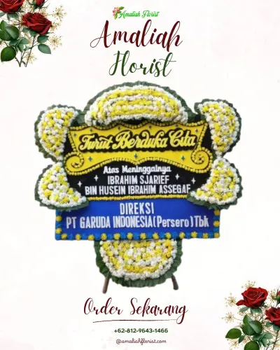 Papan Bunga Duka di Greges Surabaya